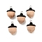 Wood and Iron Pinecone Pendants, Bisque, 28x19mm, Hole: 2.9x2.5mm