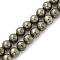 Natural Pyrite Beads Strands, Round, 6mm, Hole: 1mm, about 65pcs/strand, 15.28''(38.8cm)