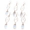 Opalite Dangle Earring, with Rose Gold Tone Brass Findings, teardrop, 85~86x18.8x8.5mm, pin: 0.6mm