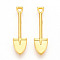 Alloy Pendants, Shovel, Cadmium Free & Lead Free, Real 18K Gold Plated, 19.5x5x1.5mm, Hole: 1mm