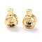 Brass Crimp Beads, Long-Lasting Plated, Rondelle, Golden, 4.5x3.5x3mm, Hole: 1mm