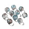 Transparent Glass Beads, Gradient Color, Round, Aqua, 12.5x12mm, Hole: 1.4mm