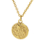 Stylish Stainless Steel Sunbeam Pendant Necklaces for Women Daily Wear, Real 18K Gold Plated, 17.72 inch(45cm)