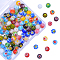 Millefiori Glass Round-Single Flower Bead Strands, Mixed Color, 6mm, Hole: 0.5mm