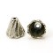 Tibetan Style Bead Caps, Antique Silver, Cadmium Free & Nickel Free & Lead Free 13x12mm, Hole: 2mm, Inner Diameter: 10mm