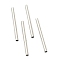 Non-Tarnish 304 Stainless Steel Tube Beads, Stainless Steel Color, 25x2mm, Hole: 1.5mm