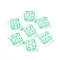 Transparent Acrylic Beads, Rectangle, Light Cyan, 11x12x5mm, Hole: 1.6mm, about 833pcs/500g