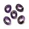 Natural Amethyst Pendants, Oval Charms, 23x18x6.5mm, Hole: 7.5x12.5mm