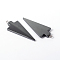 Non-magnetic Hematite Pendants, Grade A, with Iron Findings, Triangle, Black, 44x18x4mm, Hole: 2mm