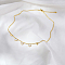 Stainless Steel 5 Heart Pendant Necklaces for Women Daily Wear, Real 18K Gold Plated, 17.72 inch(45cm)