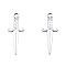 Non-Tarnish 201 Stainless Steel Pendants, Sword, Stainless Steel Color, 27.5x10.5x2.5mm, Hole: 2~2.5mm