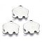 Non-Tarnish 201 Stainless Steel Charms, Laser Cut, Stamping Blank Tag, Elephant, Stainless Steel Color, 10.5x11.5x0.7mm, Hole: 1.6mm