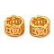 Coin Brass Beads, Cadmium Free & Nickel Free & Lead Free, Large Hole Bead, Matte Gold Color, 6x4mm, Hole: 4mm