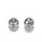 Tarnish Resistant 201 Stainless Steel Beads, Round, Stainless Steel Color, 6x4.5mm, Hole: 3mm