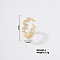 Stylish Butterfly Brass Open Cuff Ring for Women
