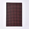 PU Leather Self-adhesive Fabric Sheet, Rectangle, Tartan Pattern, for Making Hair Bows and Earrings, Dark Red, 30x20x0.1cm