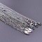 2.5mm Stainless Steel Wheat Chain Necklaces, Rainbow Color