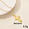 Stainless Steel Cross Pendant Necklace, Fashion Jewelry for Women