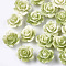 Synthetic Coral Beads, Dyed, Flower, Olive Drab, 10x10x6mm, Hole: 1mm