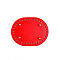PU Leahter Knitting Crochet Bags Bottom, Oval, Bag Shaper Base Replacement Accessaries, Red, 14.5x11cm