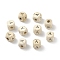 (Defective Closeout Sale: Wood Texture Marking) Printed Natural Wood Beads, Horizontal Hole, Cube with Capital Letter A, PapayaWhip, 10x10x10mm, Hole: 3.5~3.8mm, about 1000pcs/500g