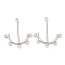 Brass Chandelier Component Links, Anchor, Real Platinum Plated, 28x23x1.5mm, Hole: 1.5mm