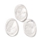 Natural Quartz Crystal Oval Worry Stone, Anxiety Healing Crystal Thumb Stone, 34~35x24~25x6~7mm