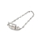 Brass Magnetic Clasps, Cadmium Free & Nickel Free & Lead Free, Link, Platinum, 88x6x6mm
