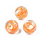 Transparent Acrylic Cabochons, with Shell, Round, Sandy Brown, 16x12mm