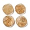 Coffee Watermelon Stone Glass Beads, Nuggets, 30x30x8.5~10mm, Hole: 1.2mm