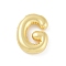Rack Plating Brass Pendants, Long-Lasting Plated, Lead Free & Cadmium Free, Real 18K Gold Plated, Letter G, 18x13x4mm, Hole: 1.8mm