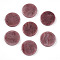 Natural Rhodonite Cabochons, Flat Round, 15x3mm