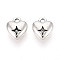 Tibetan Style Alloy Charms, with Rhinestone, Heart with Star, Antique Silver, 10.5x9x3.5mm, Hole: 1.4mm