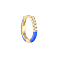 925 Sterling Silver Star Hoop Earrings, with Clear Cubic Zirconia, Golden, Light Blue, 12x13mm