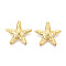 Brass Pendants, Cadmium Free & Lead Free, Starfish, Real 18K Gold Plated, 23x24x5.5mm, Hole: 5x2.5mm