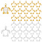 60Pcs 2 Colors Alloy Open Back Bezel Pendants, For DIY UV Resin, Epoxy Resin, Pressed Flower Jewelry, Turtle, Golden & Silver, 21.5x18.5x2.5mm, Hole: 2mm, 30pcs/color