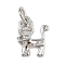 Brass Micro Pave Cubic Zirconia Pendants, Cat Shape Charms, with Jump Ring, Rack Plating, Long-Lasting Plated, Lead Free & Cadmium Free, Platinum, 11.5x9x1.5mm, Hole: 3.5mm