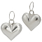 2Ps 925 Sterling Silver Charms, with 2Pcs Open Jump Ring, Heart, Silver, 5~11x5~11.5x0.4~4.5mm, Hole: 1.4~4mm