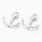 Tarnish Resistant 304 Stainless Steel Pendants, Anchor, Stainless Steel Color, 34.5x31x3mm, Hole: 6mm
