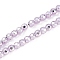 Baking Paint Electroplated Synthetic Non-magnetic Hematite Beads Strands, Faceted, Round, Thistle, 4x4x4mm, Hole: 1mm, about 95pcs/strand, 14.96''(38cm)