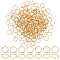 UNICRAFTALE 200Pcs Stainless Steel Open Jump Rings 9mm Round Rings 24K Gold Plated Jump Rings Metal Connectors for DIY Jewelry Crafting and Keychain Accessories Earring Bracelet Pendant Choker Making