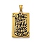 304 Stainless Steel Pendant, Playing Cards, King of Hearts Charm, Antique Golden, 43.5x27.5x5mm, Hole: 8x4.5mm