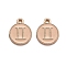 Alloy Enamel Pendants, Flat Round with Constellation/Zodiac Sign, Gemini, 22x18x2mm, Hole: 1.5mm