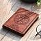 PU Leather Notebook, with Paper Inside, for School Office Supplies, Rectangle with Round Pattern, Indian Red, 14.6x10.5cm