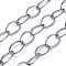 Iron Cable Chains, Unwelded, with Spool, Oval, Gunmetal, 18x12x1.5mm, about 164.04 Feet(50m)/roll
