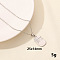 Vintage 304 Stainless Steel Rectangle Sun Pendant Necklaces, Elegant DIY Jewelry Accessory, Stainless Steel Color, 15.75 inch(40cm)