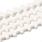 Synthetic Coral Beads Strands, Dyed, Cross, White, 7.5~8.5x8~9x3~3.5mm, Hole: 1mm, about 40pcs/strand, 12.5 inch~12.7 inch(31.8~32.3cm)