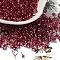 Transparent Colours Glass Round Beads, with Glitter Powder, Round Hole, Dark Red, 4x3mm, Hole: 1.4mm, about 4500pcs/pound