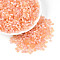 Imitation Cat Eye Glass Seed Beads, Rondelle, Two Tone, Light Salmon, 4~4.5x2.5~3mm, Hole: 1.2~1.5mm, about 7900pcs/pound