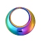 Ion Plating(IP) 304 Stainless Steel Pendants, Round Ring, Rainbow Color, 41.5x4mm, Hole: 27mm
